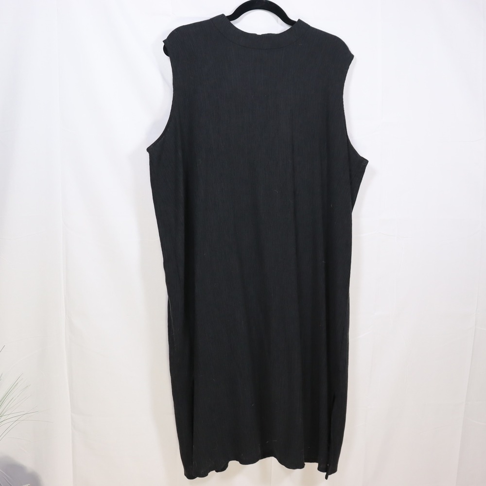 Eileen Fisher Sleeveless Shift Dress 1X Black Women Minimalist Lagenlook